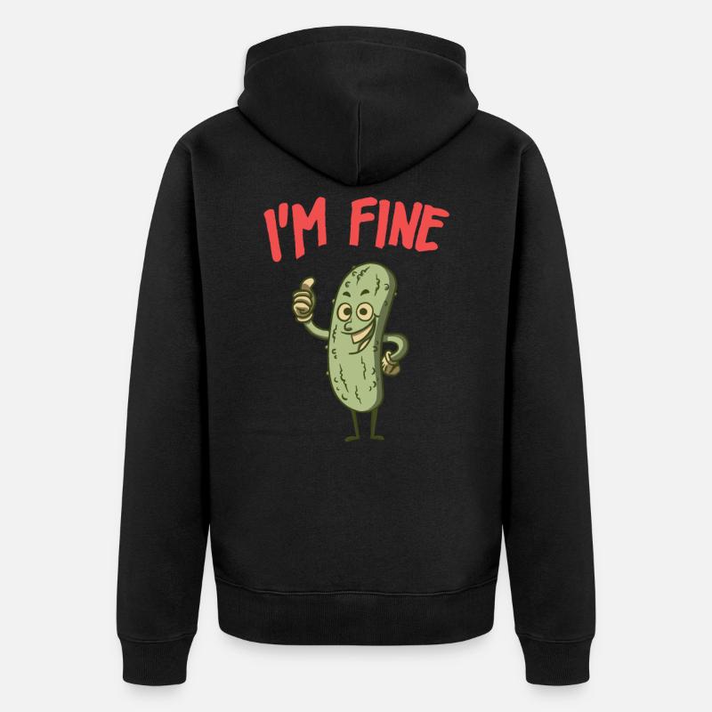 Beau cornichon - Veste à capuche bio Premium Unisexe - noir