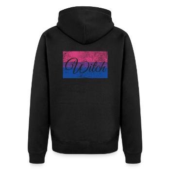 Bi Witch - Lesbian - Bi Flag - Bi Witch Flag - Veste à capuche bio Premium Unisexe - noir - Dos - Nico (187cm)