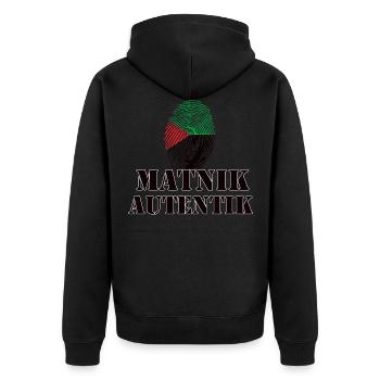 Martinique Antilles Caraïbe - Veste à capuche bio Premium Unisexe - noir - Dos - Nico (187cm)