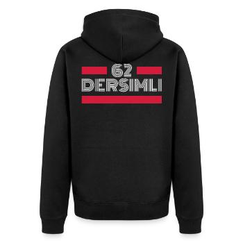 Dersim 62 Türkei Turkiye Geschenk Urlaub TR Türk - Unisex Premium Bio Zip Hoodie - Schwarz - Hinten - Nico (187cm)