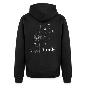 Just Pusteblume Breathe Printemps printemps de lion - Veste à capuche bio Premium Unisexe - noir - Dos - Nico (187cm)