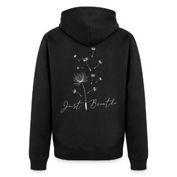 Just Pusteblume Breathe Printemps printemps de lion - Veste à capuche bio Premium Unisexe - noir - Dos - Nico (187cm)