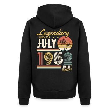 Legendary Since July 1952 Limited Edition - Veste à capuche bio Premium Unisexe - noir - Dos - Nico (187cm)