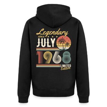 Legendary Since July 1968 Limited Edition - Veste à capuche bio Premium Unisexe - noir - Dos - Nico (187cm)