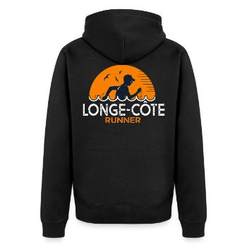 longe-côte cadeau homme marche aquatique - Veste à capuche bio Premium Unisexe - noir - Dos - Nico (187cm)