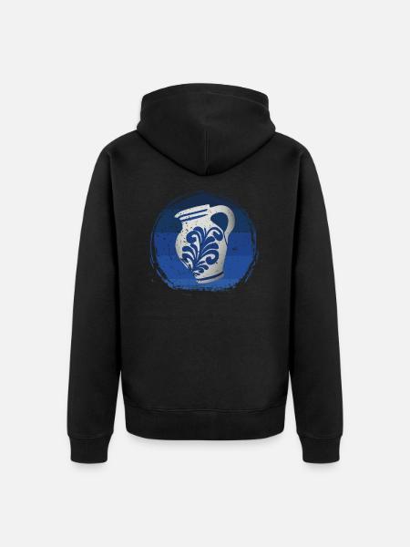 Hessian Äppler, cider - Unisex Premium Organic Zip Hoodie - black