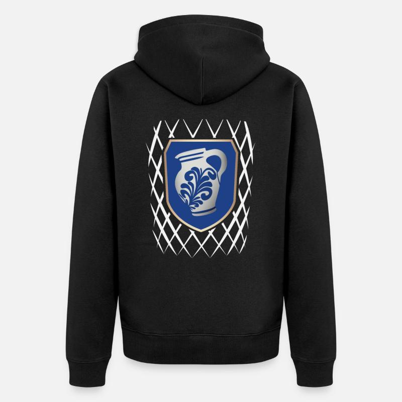 Hessischer Äppler, Cidre - Veste à capuche bio Premium Unisexe - noir