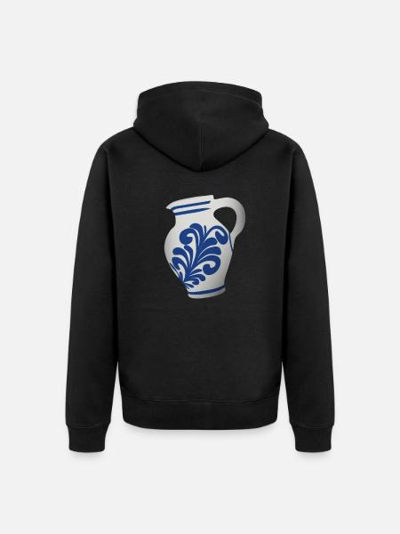 Hessian Äppler, cider - Unisex Premium Organic Zip Hoodie - black