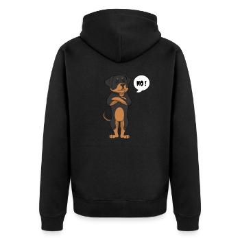 Rottweiler Lustig - Rottweiler - Veste à capuche bio Premium Unisexe - noir - Dos - Nico (187cm)