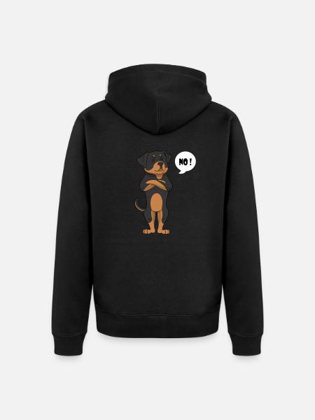 Rottweiler Funny - Rottweiler - Unisex Premium Organic Zip Hoodie - black