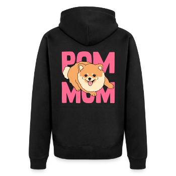 Pomeranian Pomeranian Chien cadeau - Veste à capuche bio Premium Unisexe - noir - Dos - Nico (187cm)