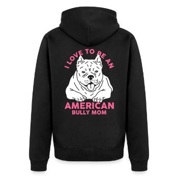 American Bully maman propriétaire de chien chien cadeau - Veste à capuche bio Premium Unisexe - noir - Dos - Nico (187cm)