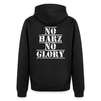 no résine no glory - Veste à capuche bio Premium Unisexe - noir - Dos - Nico (187cm)