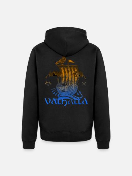 Valhalla Viking Vikings Bjoern Eisenseite - Unisex Premium Bio Zip Hoodie - Schwarz