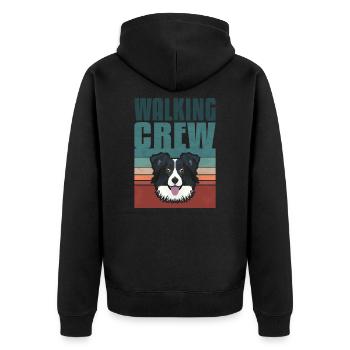 Equipage, Border Collie - Veste à capuche bio Premium Unisexe - noir - Dos - Nico (187cm)