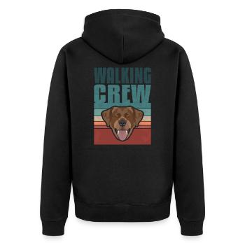 Gassi Crew, Chocolat Labrador, Lab - Veste à capuche bio Premium Unisexe - noir - Dos - Nico (187cm)