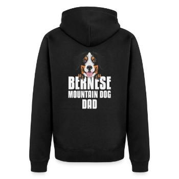 Père du chien de chien bernois, papa chien - Veste à capuche bio Premium Unisexe - noir - Dos - Nico (187cm)