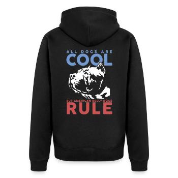 American Bully chiens propriétaires de chiens cadeau - Veste à capuche bio Premium Unisexe - noir - Dos - Nico (187cm)