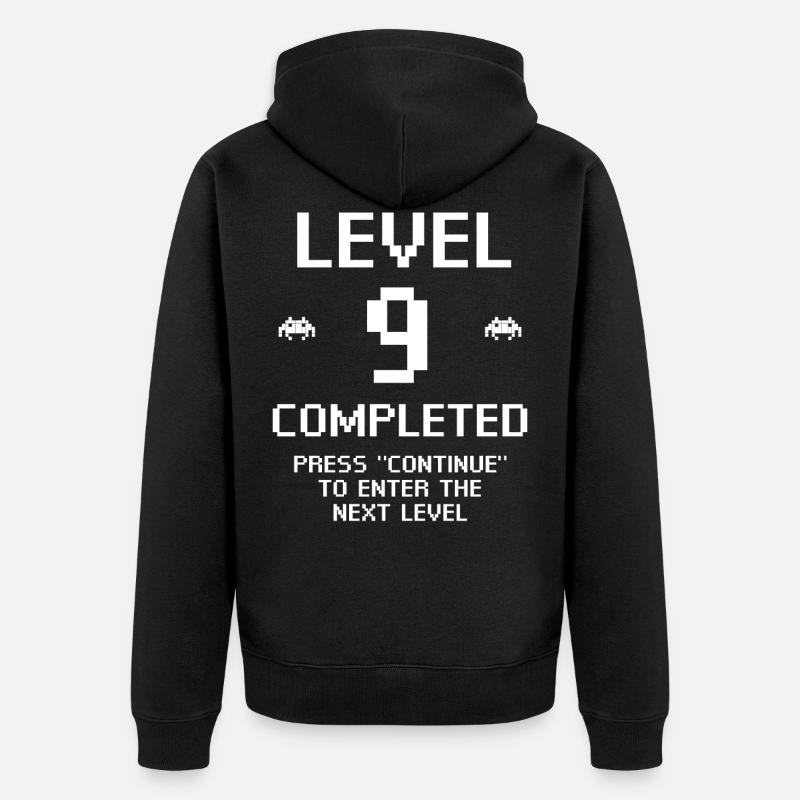 Level 9 Completed - Unisex Premium Bio Zip Hoodie - Schwarz