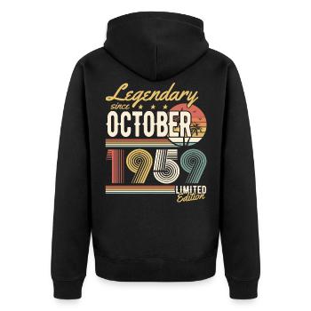 Legendary since October 1959 Limited Edition - Veste à capuche bio Premium Unisexe - noir - Dos - Nico (187cm)