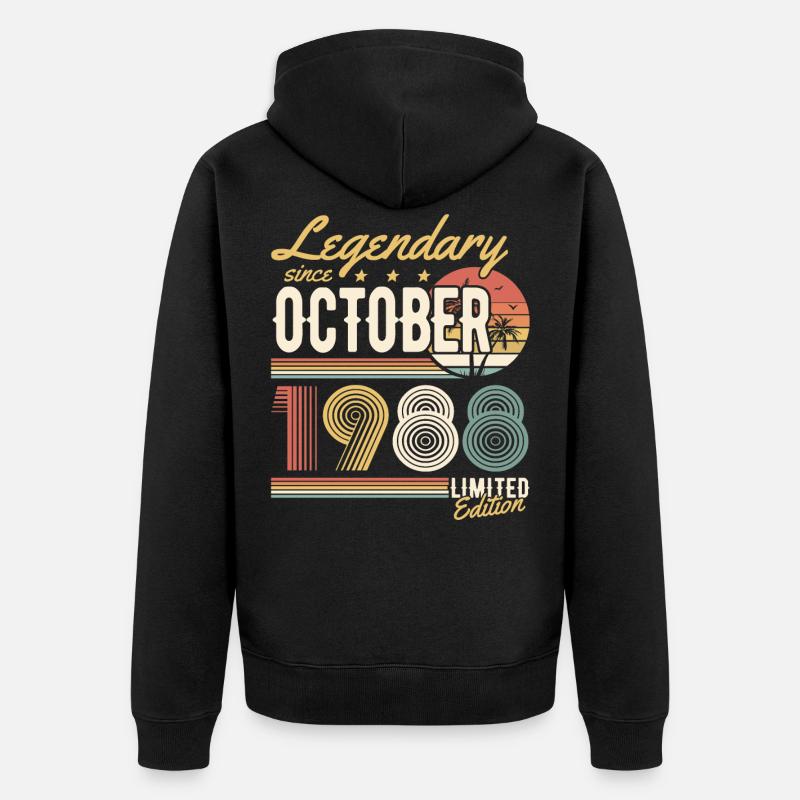 Legendary since October 1988 Limited Edition - Veste à capuche bio Premium Unisexe - noir