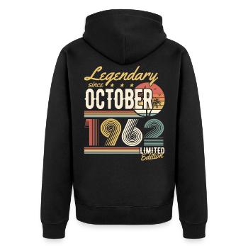 Legendary since October 1962 Limited Edition - Veste à capuche bio Premium Unisexe - noir - Dos - Nico (187cm)
