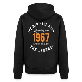 Legendary since 1967 The Man The Myth - Veste à capuche bio Premium Unisexe - noir - Dos - Nico (187cm)