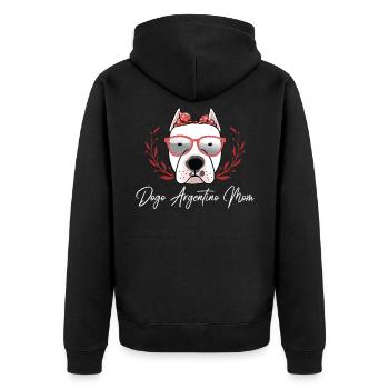 Grand Danois Argentin Maman Dogo Argentino Cadeau - Veste à capuche bio Premium Unisexe - noir - Dos - Nico (187cm)