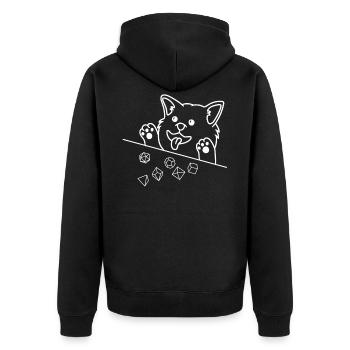 Adventure RPG Dice Fantasy Gift - Unisex Premium Organic Zip Hoodie - black - Back - Nico (187cm)