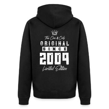 Édition limitée 2009 - Veste à capuche bio Premium Unisexe - noir - Dos - Nico (187cm)