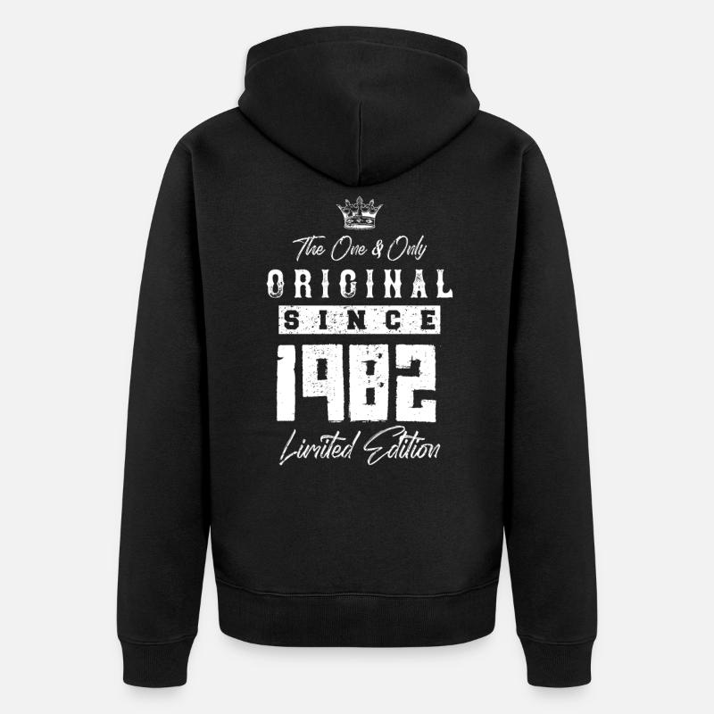 Édition limitée 1982 - Veste à capuche bio Premium Unisexe - noir