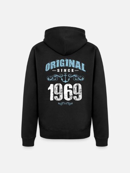 1969 original since - Unisex Premium Organic Zip Hoodie - black