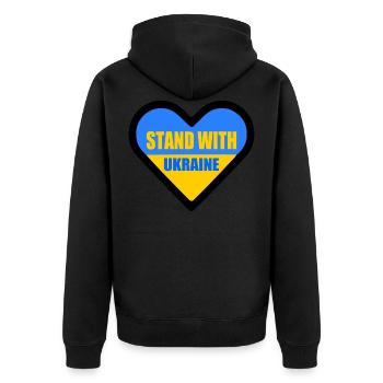 ukraine - Veste à capuche bio Premium Unisexe - noir - Dos - Nico (187cm)