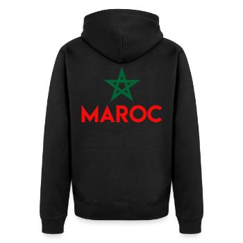 Maroc - Veste à capuche bio Premium Unisexe - noir - Dos - Nico (187cm)