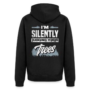 Arborist Aborist Forest Forest Worker - Unisex Premium Organic Zip Hoodie - black - Back - Nico (187cm)