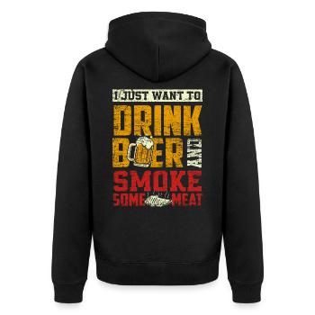 Grill Grill Bière - Veste à capuche bio Premium Unisexe - noir - Dos - Nico (187cm)