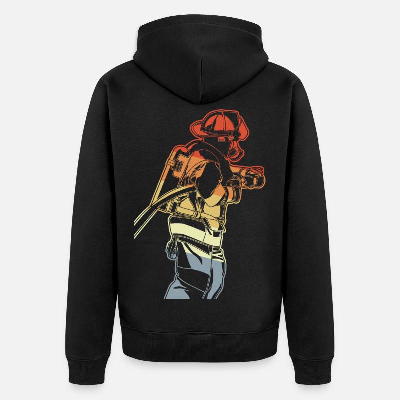 Pompier - Veste à capuche bio Premium Unisexe - noir