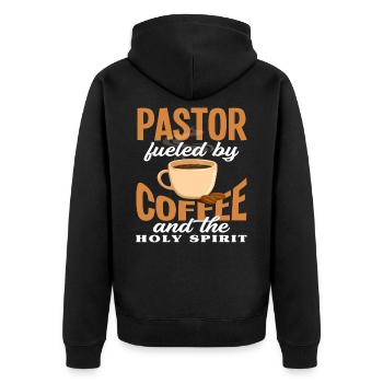 Pasteur Amateur de café Saint- - Veste à capuche bio Premium Unisexe - noir - Dos - Nico (187cm)