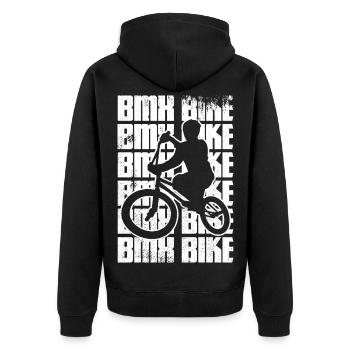 Vélo BMX - Veste à capuche bio Premium Unisexe - noir - Dos - Nico (187cm)