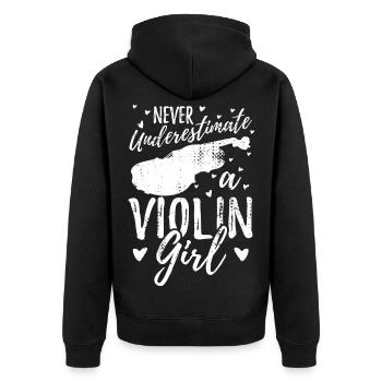 Fille de violon - Veste à capuche bio Premium Unisexe - noir - Dos - Nico (187cm)
