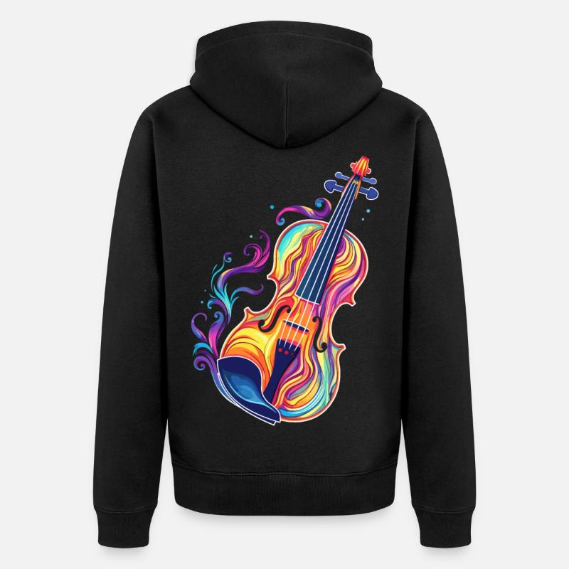 Violon Look BD - Veste à capuche bio Premium Unisexe - noir