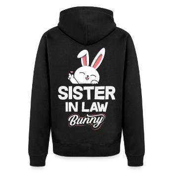 Happy Easter Sweet Easter Bunny Egg Hunt Easter Eggs - Unisex Premium Organic Zip Hoodie - black - Back - Nico (187cm)