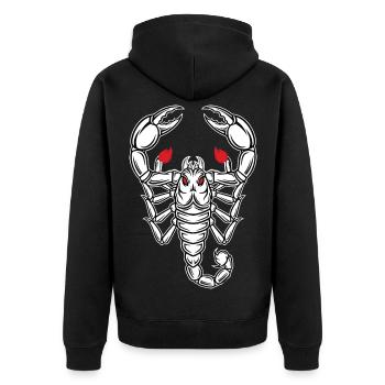 Scorpion Mascotte Logo Sport Gaming - Veste à capuche bio Premium Unisexe - noir - Dos - Nico (187cm)