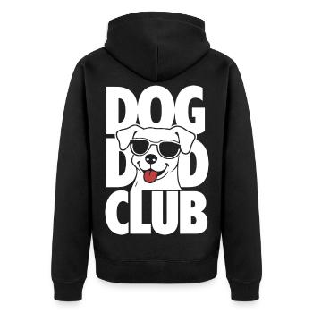 Club Dog Dad Club Drôle de Dog Lover Design - Veste à capuche bio Premium Unisexe - noir - Dos - Nico (187cm)
