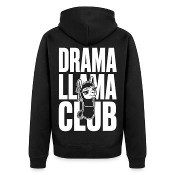 Club de Lama de Théâtre Diva Lama Vilaine - Veste à capuche bio Premium Unisexe - noir - Dos - Nico (187cm)