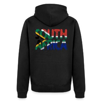 Afrique du Sud Afrique du Sud drapeau Afrique vacances voyage - Veste à capuche bio Premium Unisexe - noir - Dos - Nico (187cm)