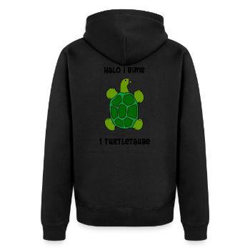 Turteltaube Schildkröte Taube i Bims Vong Geschenk - Unisex Premium Bio Zip Hoodie - Schwarz - Hinten - Nico (187cm)