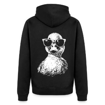 Cool Duck Lunettes de soleil Été Graphique - Veste à capuche bio Premium Unisexe - noir - Dos - Nico (187cm)