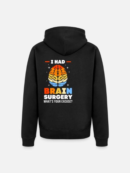 Aneurysm Brain - Unisex Premium Organic Zip Hoodie - black