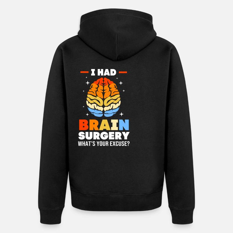 Anévrisme cérébral - Veste à capuche bio Premium Unisexe - noir